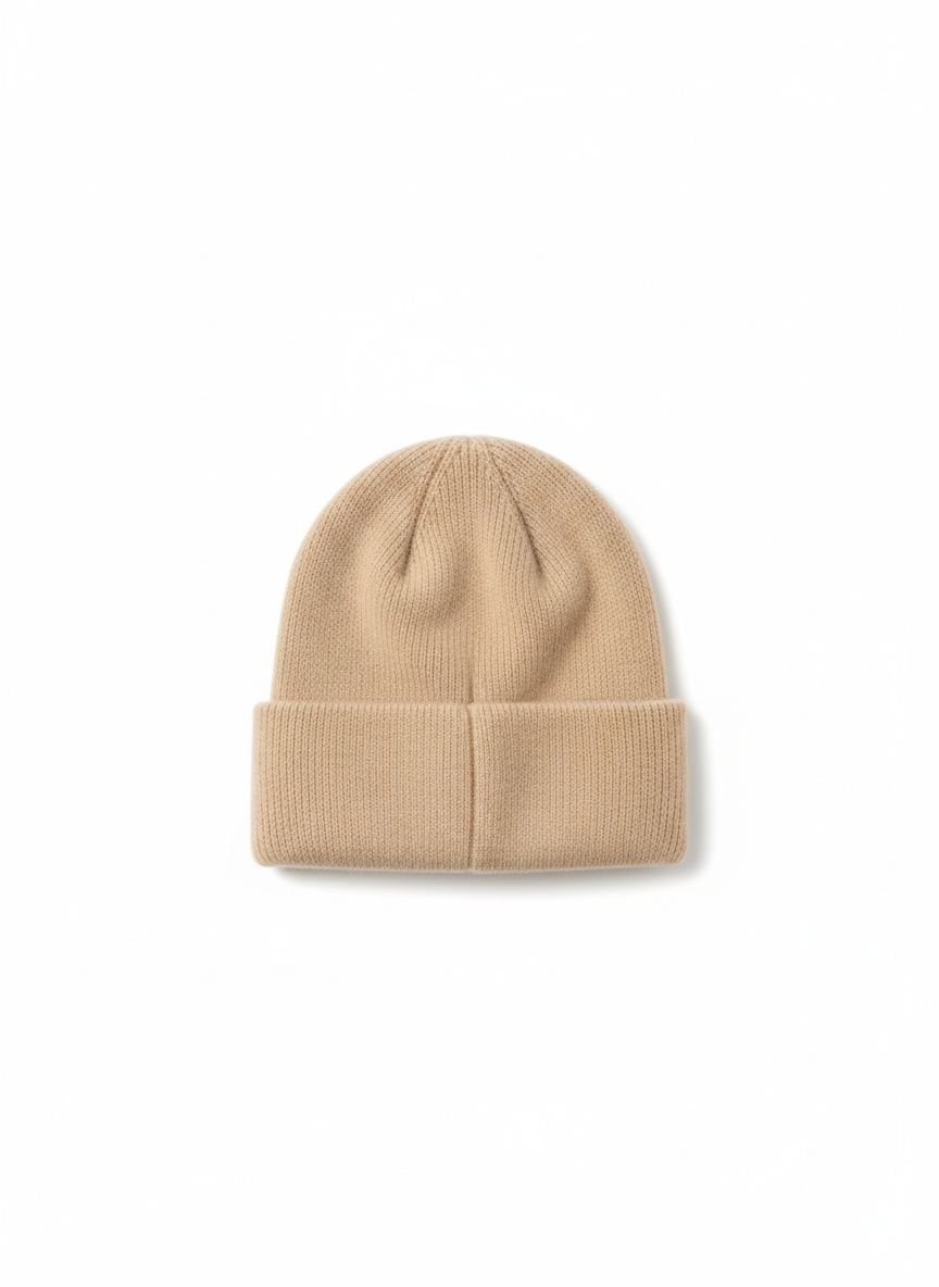 Cashmere Beanie in Sand